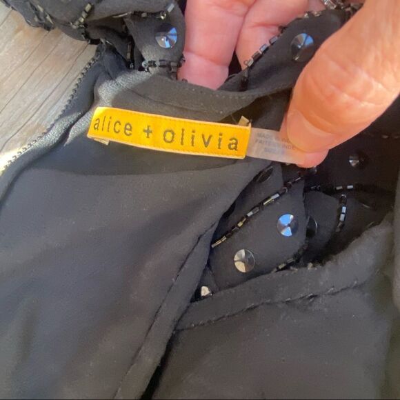 Alice + Olivia Sequin black Mini Dress size small - Picture 9 of 13